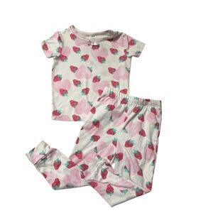 Topia Pink and White Kids Pajama Set